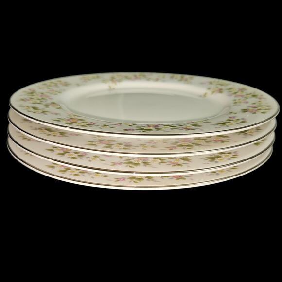 Treasure Chest Lenore 7001 7.75" Floral Salad Plates Japan – Set of 4 - Picture 4 of 4